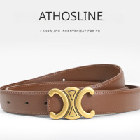 ราคา Athosline เข็มขัด Celine สำหรับผู้หญิงเข็มขัดหนังแท้สำหรับยีนส์เข็มขัดแบรนด์หรูพร้อมเครื่องประดับแฟชั่นกล่องของขวัญ2 5ซม (21665010275)