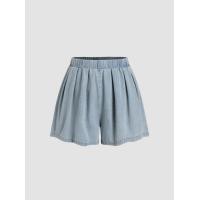 ราคา Cider Denim Pleated Wide Leg Shorts (21927254024)