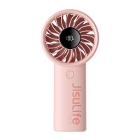 ราคา JISULIFE Portable MINI Fan Handheld Fan USB Rechargeable with 5000mAh Battery Strong Wind Small Electric Fan 12 Blades 5 Speed wind Turbo fan can be used for 17 hours (21572672049)