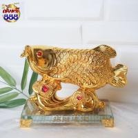 ราคา รวมปลามังกร ปลามังกร อโรวาน่า ตัวตรง งานเรซิ่น บนฐานแก้ว มีมา 3 แบบ ยู่อี่ เหรียญ ปลาคู่ ส่งเสริมอำนาจบารมี (19603227359)