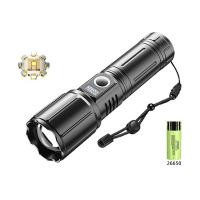 ราคา High Power LED Flashlight Type C USB Rechargeable Long Range Tactical Torch Strong Light Lamp Outdoor Ultra Powerful Flashlight (21980313740)