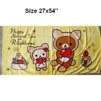 ราคา towel ลิขสิทธิ์แท้ ผ้าขนหนู ผ้าเช็ดตัว ผ้านิ่ม สำหรับผู้ใหญ่ เด็กโต ขนาด27x54นิ้ว ลาย รีลัคคุมะ rilakkuma (19554293387)