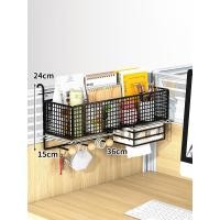 ราคา ชั้นวางของบนโต๊ะทำงานกล่องเก็บของบนโต๊ะสำนักงานอุปกรณ์จัดเก็บของอเนกประสงค์ตะกร้าแขวนบนโต๊ะสำหรับครู (20780963185)