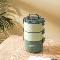 ราคา Bento ปิ่นโตสแตนเลส ปิ่นโตใส่อาหารสแตนเลส 304 ปิ่นโตทรงกลม 2 3 ชั้น (18766188523)