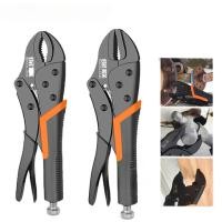 ราคา จัดส่งฟรี คีมล็อค ปากตรง 10นิ้ว Vise Gripรุ่น 10R Straight Jaw Lock Locking Mole Plier Vise Vice Grips Pliers Welding Tool for Woodworking (21575435354)