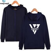 ราคา Kpop Got7 เสื้อแจ็คเก็ตกันหนาวมีฮู้ดแต่งซิปสําหรับผู้ชาย (19898362803)