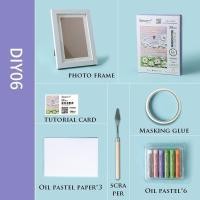 ราคา Shadow rich Super soft heavy color oil painting stick set 6 colors with photo frame scraper oil painting stick special paper masking glue DIY belt tutorial (21030868983)
