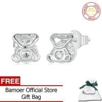 ราคา BAMOER ตุ้มหูปุ่มรูปหมีขนาดเล็ก925เงินสเตอร์ลิงเพชรสังเคราะห์ต่างหูสำหรับคนแพ้ง่ายสำหรับผู้หญิงหญิงสาวอัญมณีแฟชั่น SCE1764 (21844752893)