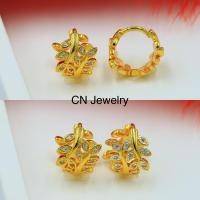 ราคา HH05 ห่วงโลมาเพชร ต่างหูเพชรCZ ตุ้มหู ต่างหูหุ้มทอง ต่างหูทองไมครอน ต่างหูทอง24k ฟรีตลับทองทุกคู่ (16828558137)