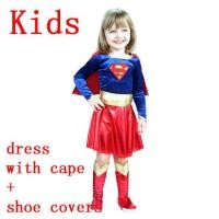 ราคา ผู้ใหญ่เด็ก Superwoman ชุดคอสเพลย์เครื่องแต่งกาย Super Girls ชุดรองเท้าชุด Superhero ผู้หญิง TOP เสื้อคลุมฮาโลวีนเครื่องแต่งกาย (20534443455)