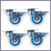 ราคา 1ชุดมี ล้อเลื่อน 4 ล้อ หมุนได้ 2นิ้วPVCล้อมีเบรค ลูกล้อรถเข็น ล้อยาง ลูกล้อ ล้อหมุนได้ เงียบและทนต่อการสึกหรอ (21479600470)