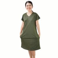 ราคา เดรสให้นม คลุมท้อง แบบแหวกข้าง สีพื้น มีถึง2XL (7525615559)