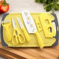 ราคา ชุดมีดทำครัว ชุดมีดทำอาหาร ชุดมีดทำครัว 4ชิ้น พร้อมเขียง (21556230719)