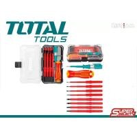 ราคา Total ชุดไขควงเปลี่ยนหัว ด้ามหุ้มฉนวน ไขควงเช็คไฟ 10 ตัวชุด รุ่น THTIS5106 (21400451394)
