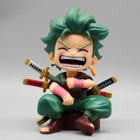 ราคา ฟิกเกอร์อะนิเมะเรื่องวันพีชรูปลิงแสนสวย Roronoa Zoro หมวกฟางเด็กผู้ชายหุ่นพีวีซีตำแหน่งการนั่งตุ๊กตาของเล่นโมเดลประดับรถห้อง (21563629390)