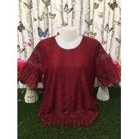 ราคา เสื้อลูกไม้ เสื้อลูกไม้ผญ เสื้อลูกไม้แขนสาวอวบ เสื้อลายลูกไม้ เสื้อลูกไม้ไปวัด เสื้อออกงานต่างๆ เสื้อวัยกลางคน รุ่น708 706 (15700540872)