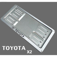 ราคา MonQiQi กรอบป้ายทะเบียน สแตนเลสแท้ 2 ชิ้น หน้า หลัง กรอบป้ายทะเบียนรถยนต์ แบบสเตนเลส โลโก้ ไม่เป็นสนิมแข็งแรง License plate frame กรอบป้าย กรอบทะเบียนร for TOYOTA ISUZU HONDA (21689400779)