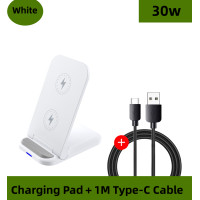 ราคา KEBETEME 30W แท่นชาร์จไร้สายอย่างเร็วแบบพับได้ที่วางโทรศัพท์แท่นแท่นวาง (19921741098)