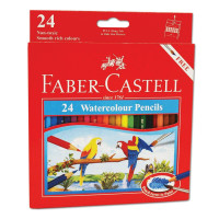 ราคา FABER CASTELL สีไม้ระบายน้ำ 24 สี นกแก้ว กล่องเหล็ก กล่องพลาสติก มีพู่กันให้ในกล่อง ไส้สีขนาด 3 3 มม (19357427813)