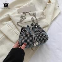 ราคา Pursuit of Purse กระเป๋าใส่ถังเชือกรูดประดับเพชรสำหรับผู้หญิงกระเป๋าใส่เพชรประดับเพชรประดับเพชรประดับเพชรประดับเพชรประดับสูงสไตล์ระเบิดสายโซ่กระเป๋าสะพายข้าง (21816661471)