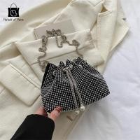 ราคา Pursuit of Purse กระเป๋าใส่ถังเชือกรูดประดับเพชรสำหรับผู้หญิงกระเป๋าใส่เพชรประดับเพชรประดับเพชรประดับเพชรประดับเพชรประดับสูงสไตล์ระเบิดสายโซ่กระเป๋าสะพายข้าง (21816661473)