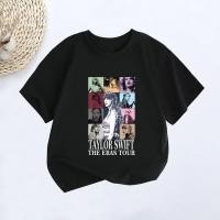 ราคา Famous Singer Taylor ERAS Tour Swift Kids T shirt Fashion Baby Girls Summer Boys Clothes Cotton Black Short Sleeve (21561129245)