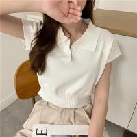 ราคา GLIMMER เสื้อโปโล เสื้อคอปก polo เสื้อยืด เสื้อไหมพรม ผู้หญิง ครอปแขนสั้น เอวลอย สไตล์เกาหลี 231129020 (21295532238)