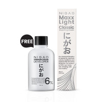 ราคา ฟรี Developer NIGAO 3 Maxx Light ครีมฟอก 3 สูตรจากนิกาโอะ แม็กซ์ไลท์ครีม ฟอกสีผม กัดสีผม สีย้อมผม 100 ml (21976060112)