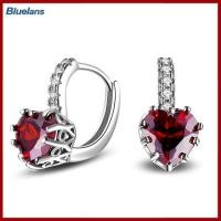 ราคา Bluelans แฟชั่นผู้หญิง Cubic Zirconia Love Heart หู Cuff Leverback ต่างหูเครื่องประดับ Party (136231945)