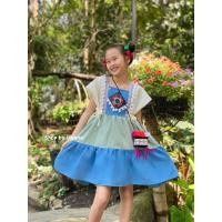 ราคา เดรสผ้าฝ้าย เดรสพื้นเมืองเด็ก ชุดเด็กดอย ชุดชาวเขา โทนสีพาสเทล ผ้านุ่มสีไม่ตก (21819105452)