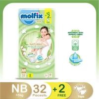 Molfix โมลฟิกซ์ เนเชอรัล เทป ผ้าอ้อมเด็กแบบเทป สำหรับเด็กแรกเกิด 32 ชิ้น