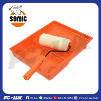 ราคา ลูกกลิ้งทาสีพร้อมถาดรองพลาสติก SOMIC สีส้ม (21520571691)
