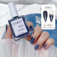 ราคา สีทาเล็บกึ่งเจลกลิตเตอร์ U DELI กลิตเตอร์ กากเพชรแน่นๆ ไม่ต้องอบ เม็ดสีชัดสวย เล่นแสงสวย แห้งเร็ว ไร้กลิ่นฉุน ปราศจากพาราเบน พร้อมส่ง (12338449944)