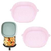 ราคา 2Pcs Air Fryer Pot Silicone Mold Airfryer Oven Baking Tray Pizza Fried Chicken Reusable Pan Airfryer Liner Accessories (16787723254)