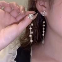 ราคา ต่างหูมุกทรงยาวพู่ ต่างหูรูปดอกไม้แบบใหม่ ต่างหูมุกเรียบหรู จัดส่งภายในประเทศไทย (21844179968)