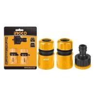 ราคา INGCO ชุดข้อต่อสายยาง 3 ชิ้นชุด รุ่น HHCS03122 Hose Quick Connectors ข้อต่อสวมสายยาง ข้อต่อเครื่องฉีดน้ำ (4916870143)