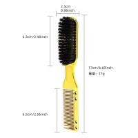 ราคา หวีสำหรับช่างตัดผมแบบพกพาแปรงโกนหนวดแบบสองด้านของผู้ชายแปรงโกนหนวดเคราเครื่องมือจัดแต่งทรงผมสำหรับร้านเสริมสวย (21171292227)