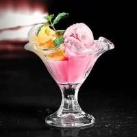 ราคา ถ้วยแก้วไอศครีม ถ้วยไอศครีมซันเดย์ ใส่ผลไม้และขนม เเก้วไอติม แก้วใสหนา (21580562975)