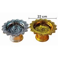 ราคา พานเงิน พานทอง พานสีทอง พานสีเงิน คุณภาพดี พาน พานโตก สีเงิน ทอง พลาสติก ขนาด12 28 cm (19878793969)