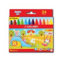 ราคา สีเทียน COLLEEN ขนาดปกติ 8 สี12 สี16 สี 24 สี ขนาดจัมโบ้ 8 สี12 สี 16 สี 24 สี ขนาดซุปเปอร์จัมโบ้ 8 สี 12 สี พิเศษสุดแถมสมุดระบายสีเสริมทักษะเด็ก (21370566646)