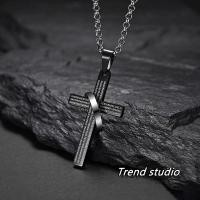 ราคา สร้อยคอไม้กางเขน สีดำสะท้อนแสง คอลเลกชันสร้อยคอไม้กางเขนที่ทันสมัย วัสดุเหล็กไทเทเนียมจะไม่ลอกหรือเปลี่ยนเป็นสีดำ (21554024579)