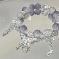 ราคา FINE TOO Lucky Crystal Beads Bracelet for Women Elegant Butterfly Moon Star Silver Bracelets Accessories Jewelry (21667787624)