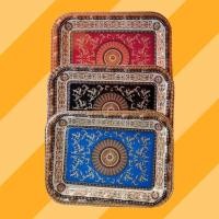 ราคา ถาดสี่เหลี่ยมลายแขก ถาดสี่เหลี่ยม ถาดวงรีลายแขก ถาดวงรี ถาดวงกลม พร้อมส่ง (17495459018)
