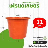 ราคา กระถาง กระถางต้นไม้ ขนาด 6 นิ้ว สีอิฐ (21640870883)