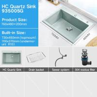 ราคา HIGOLD Sink Colourful Kitchen Sink Quartz Materials Multiple Options Kitchen Sink Essential (21338065210)