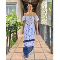 ราคา TuTTi Venus Cotton Dress ชุดเดรส ผ้าคอตต้อนผสมลูกไม้ สีขาว ลายน้ำเงิน ใส่ลำลอง เสื้อผ้าแฟชั่นสตรี (21603007750)