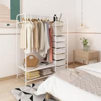 ราคา HANGDIAN จัดส่งฟรี ไม้แขวนเสื้อพื้นถึงเพดานที่เก็บของในครัวเรือนห้องนอนและเครื่องมือจัดระเบียบเคลื่อนย้ายได้ชั้นแขวนเสื้อผ้าและหมวกตู้กล่องใส่ของเอนกประสงค์ราวตากผ้า (21692862357)