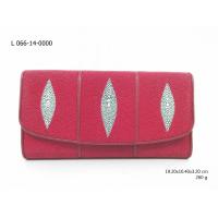 ราคา sale SS กระเป๋าถือสามพับใหญ่ฝาโค้ง 6 มุก หนังปลากระเบนแท้ หนังวัวแท้ (5048338187)