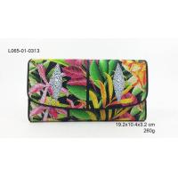 ราคา sale SS กระเป๋าหนังปลากระเบนแท้ สามพับใหญ่ 2 มุก พิมพ์ลาย หนังวัวแท้สีดำ (10071837227)