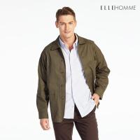 ราคา ELLE HOMME เสื้อแจ็คเก็ตผู้ชาย สไตล์ Casual สีเขียว W8J237 (21697027579)